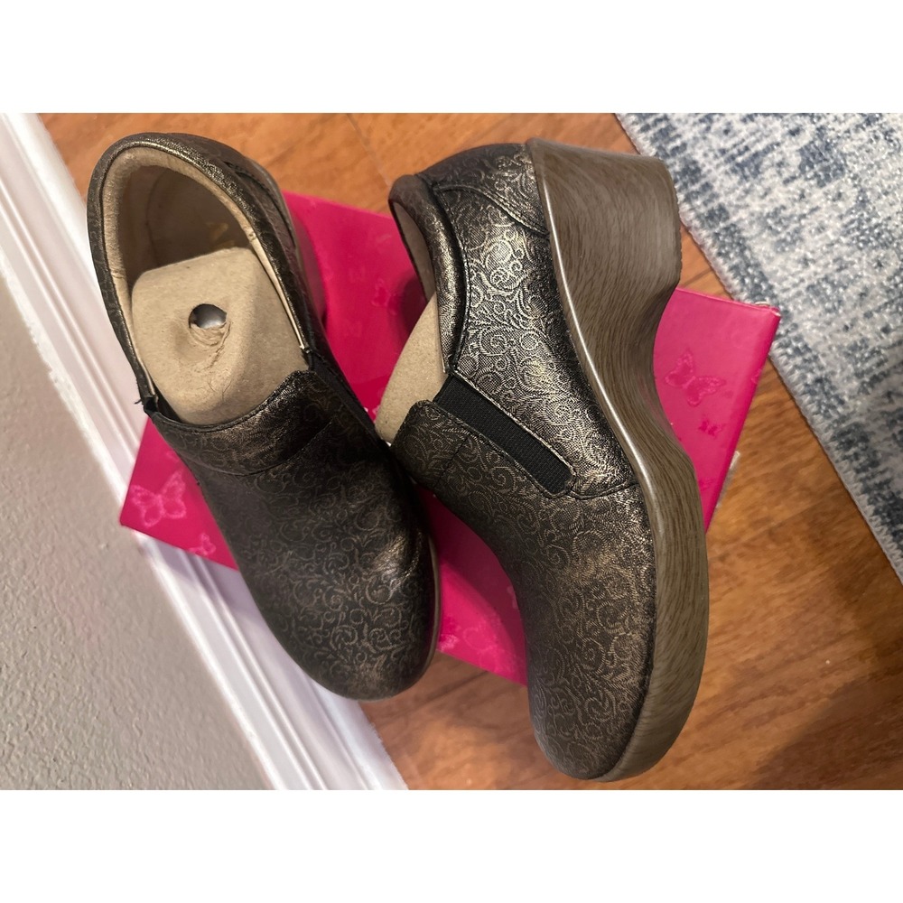 Alegria Womens Size 38 EU ERYN Bronze Swirl Clogs Slip On Comfort Shoes